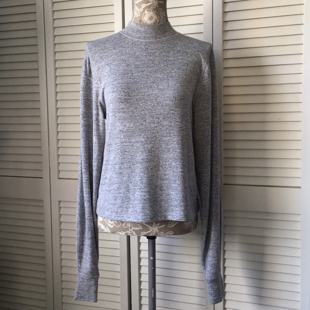 Rag & Bone Mock Neck Pullover Sweater Gray Small